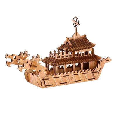 3D WOODEN PUZZLE Chinese Battle Ship - Nicole's Dreamer Creations