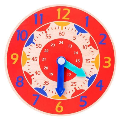 Children Montessori Wooden Clock Toy - Nicole's Dreamer Creations