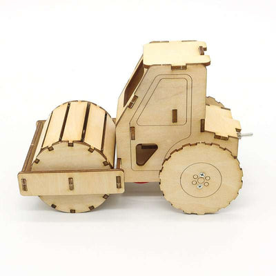 Happyxuan DIY Road Roller Science Engineering Construction Kits Wood STEAM Toy Kids Creative Educational Toys School Projects - Nicole's Dreamer Creations