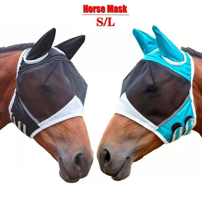 Horse Fly Mask,Extra Comfort Grip Soft Mesh Horse Fly Mask With Ears - Nicole's Dreamer Creations