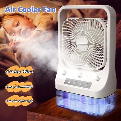 Household Cooling Fan Usb Rechargeable Head Adjustable Air Cooling Water Cooled Air Conditioning Tank Low Noise Air Cooler Fans - Nicole's Dreamer Creations