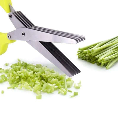 Multifunctional Multi - layer Green Onion Scissors Stainless Steel Onion Cutting Knife Herb Seaweed Spice Scissors Kitchen Scissor Kitchen Gadgets - Nicole's Dreamer Creations