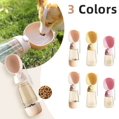 Portable Dog Water Bottle Food And Water Container For Pet Pets Feeder Bowl Outdoor Travel Drinking Bowls Water Dispenser - Nicole's Dreamer Creations