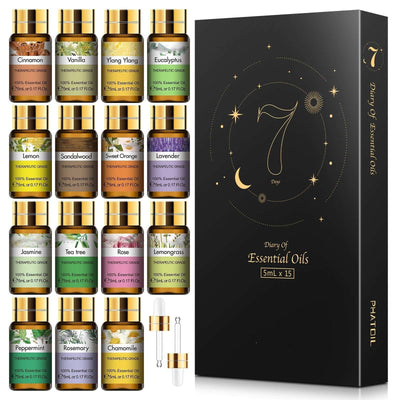 Pure Essential Oils 15pcs Gift Set Natural Plant Aroma - Nicole's Dreamer Creations