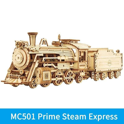 Robotime 3D Wooden Puzzle Prime Steam Express Model DIY Kit Puzzle Toy - Nicole's Dreamer Creations