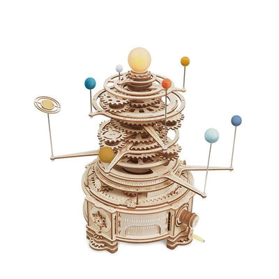 Robotime Rokr 316PCS Rotatable Mechanical Orrery DIY Wooden Model Building Block Kits Assembly Toy Gift For Children ST001 - Nicole's Dreamer Creations