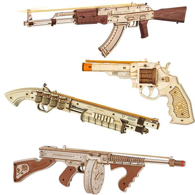 ROKR Wooden Puzzle Gun Toys Model DIY 3D Building Kits For Gifts - Nicole's Dreamer Creations