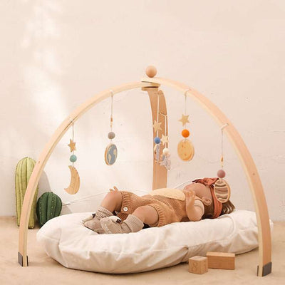 Triangle Rack Wooden Fitness Equipment Newborn Baby Crib Toy - Nicole's Dreamer Creations