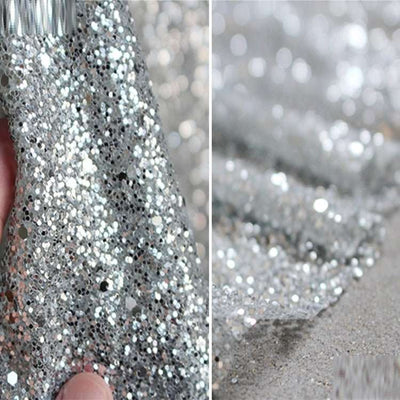 Wedding Dress Silver Bronzing Sequin Fabric - Nicole's Dreamer Creations